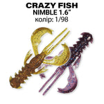 CRAZY FISH Nimble 1.6 "(4 cm) - 9 pc