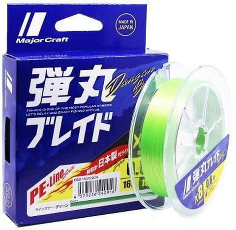 MAJOR CRAFT Dangan x8 Light Green 200m | BS-FISHING.COM