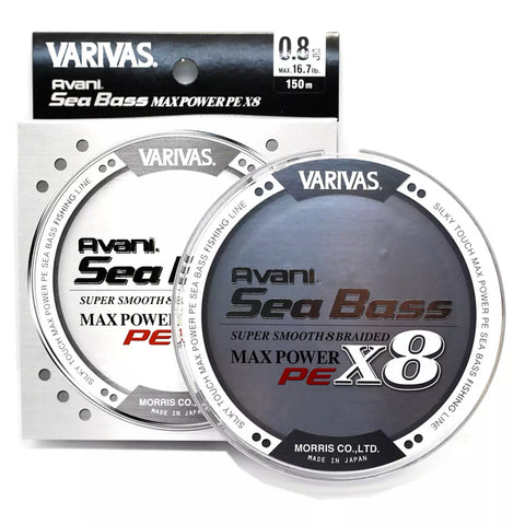 VARIVAS Avani SeaBass Max Power X8 Stealth Gray 150m  | BS-FISHING.COM