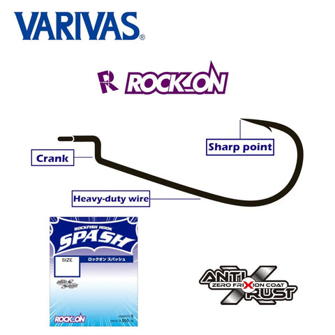 Hameçon Texan VARIVAS Rock-On Spash | BS-FISHING