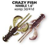 CRAZY FISH Nimble 1.6 "(4 cm) - 9 pc