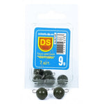 Têtes plombées Noires, agrafes mobiles blister pack | BS-Fishing