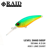 RAID JAPAN Level Shad  - 50 mm - BS Fishing