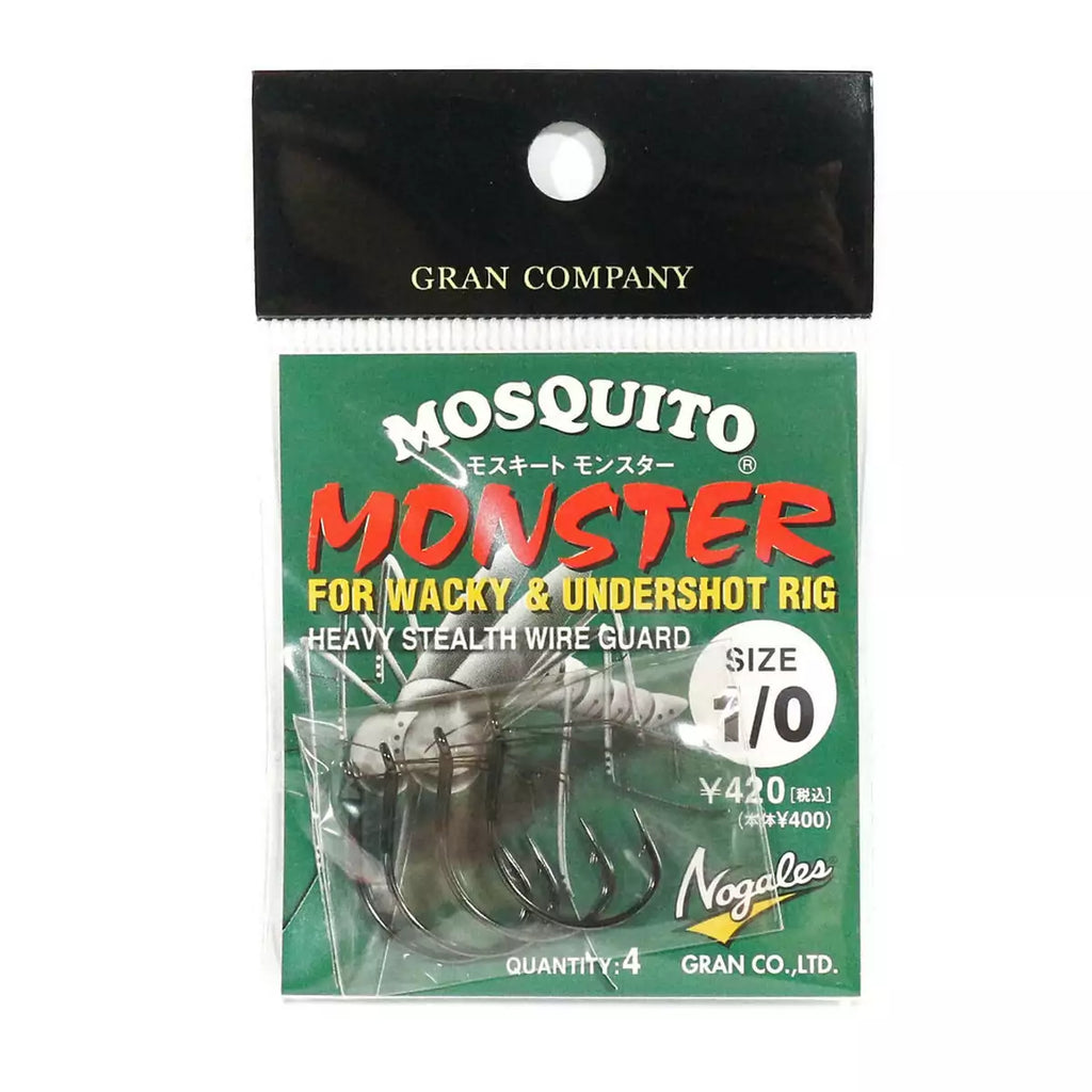 Varivas Nogales Mosquito Heavy Guard Hooks #1/0 - 4 Pack, Heavy Cover Fishing Hooks