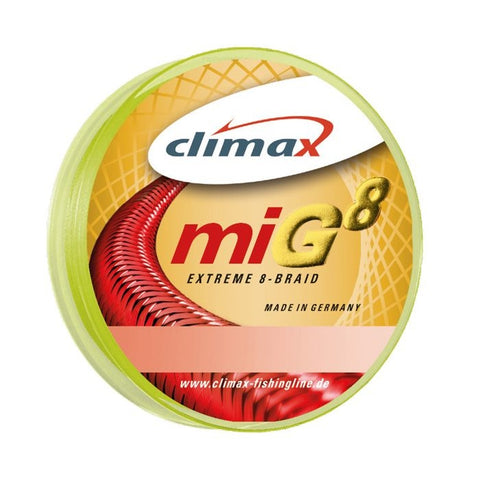 Tresse CLIMAX Mig8 Braid Fluo-Yellow SB - 135m | BS-FISHING.COM