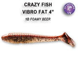 CRAZY FISH Vibro Fat 4" (10 cm) - 4 pc - CRAZY FISH Vibro Fat 4" (10 cm) - 4 pc | BS Fishing
