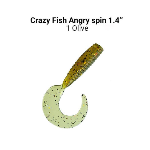 CRAZY FISH Angry Spin 1.4" (3.5 cm) - 10 pc - CRAZY FISH Angry Spin 1.4" (3.5 cm) - 10 pc | BS Fishing