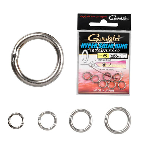 GAMAKATSU Hyper Solid Ring Split Rings (bag)