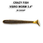 CRAZY FISH Vibro Worm 3.4" (8.5 cm) - 5 pc - CRAZY FISH Vibro Worm 3.4" (8.5 cm) - 5 pc | BS Fishing