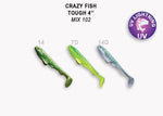 CRAZY FISH Tough 4" (10 cm) - 6 pc - CRAZY FISH Tough 4" (10 cm) - 6 pc | BS Fishing