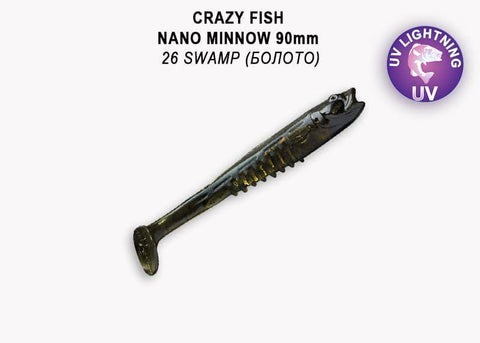 CRAZY FISH Nano Minnow 3.5" (90 mm) - 4 pc - CRAZY FISH Nano Minnow 3.5" (90 mm) - 4 pc | BS Fishing