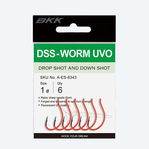 Hameçon Drop-Shot BKK DSS-Worm UVO | BS-FISHING