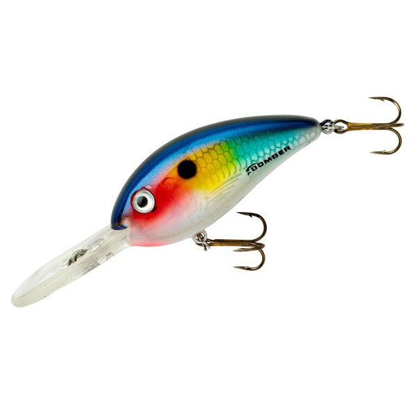 Leurre vintage Bomber Deep Runner blanc pour bar, crankbait 3 1/4