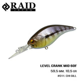 RAID JAPAN Level Crank MID  - 60 mm - BS Fishing