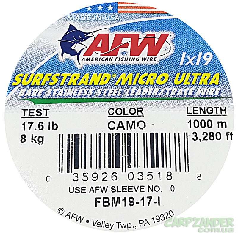 Afw Bottom Rigs AFW Surflon Micro Ultra Steel Rig 1х19 - 1000m – BS-FISHING