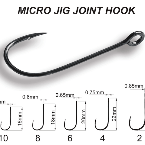 Hameçon simple CRAZY FISH Micro Jig Joint Hook (sachet) - Hameçon simple CRAZY FISH Micro Jig Joint Hook (sachet) | BS Fishing