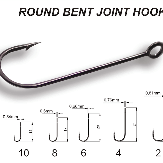 blunt fish hook CRAZY Round Bent Joint single hook (bag) – BS-FISHING fishery_specific reversed point Heavy wire Model:CU201K Fish N Mate 15-Degree
