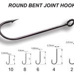 Hameçon simple CRAZY FISH Round Bent Joint Hook (sachet) - Hameçon simple CRAZY FISH Round Bent Joint Hook (sachet) | BS Fishing