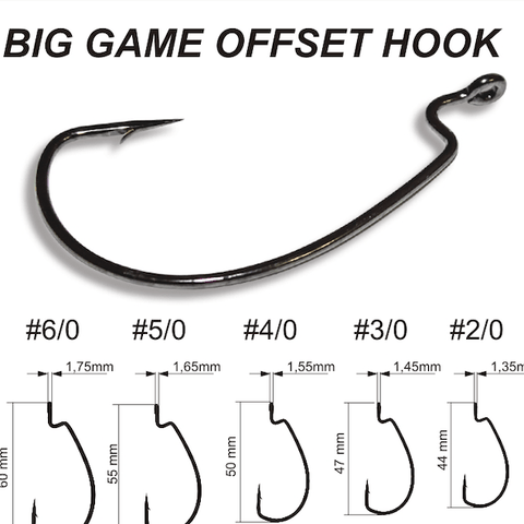 CRAZY FISH Big Game Offset Hook Texan Hook (bag) – BS-FISHING