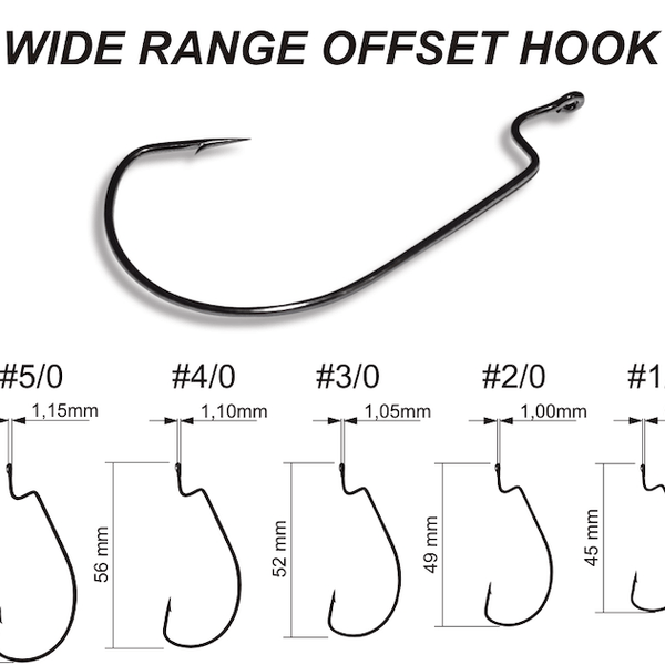 Hameçon Texan CRAZY FISH Wide Range Offset Hook (sachet)