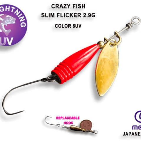 CRAZY FISH Slim Flicker 2.9g - CRAZY FISH Slim Flicker 2.9g | BS Fishing