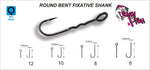 Hameçon simple CRAZY FISH Round Bent Fixating Shank Hook (sachet) - Hameçon simple CRAZY FISH Round Bent Fixating Shank Hook (sachet) | BS Fishing