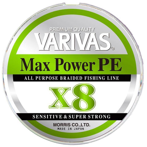 VARIVAS MAX Power PE X8 Lime Green 150m - VARIVAS MAX Power PE X8 Lime Green 150m | BS Fishing